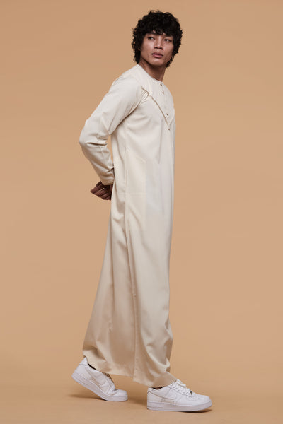 Pearled Ivory Omani Thobe