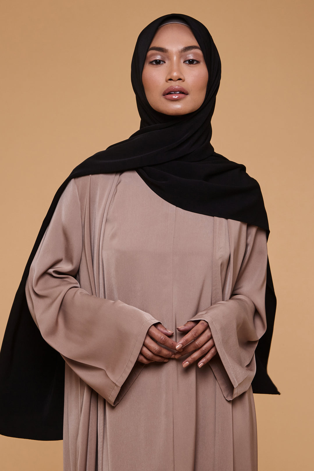Black Soft Crepe Hijab - CAVE
