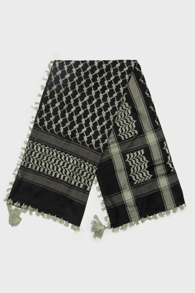 Black & Mint Green Keffiyeh Scarf - CAVE