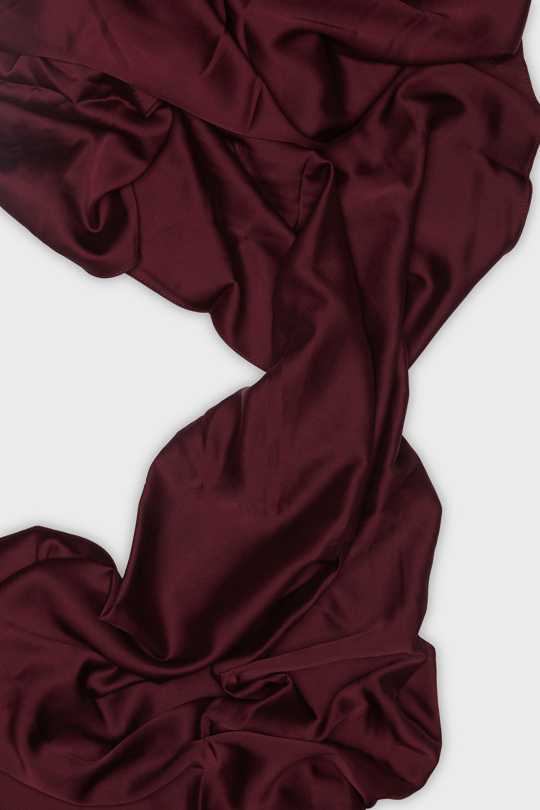 Burgundy Grain Satin Hijab - CAVE