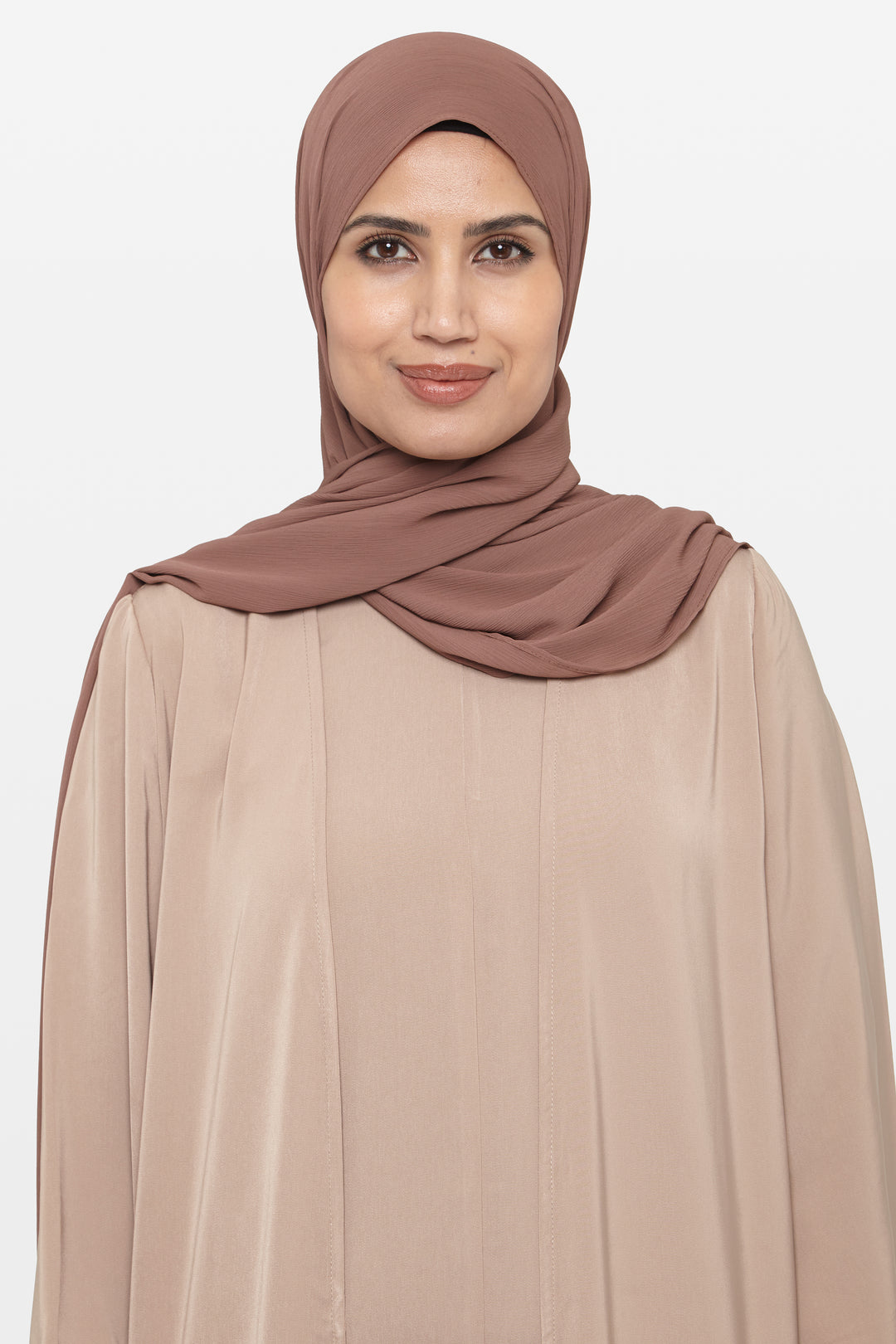 Chocolate Brown Soft Crepe Crinkle Hijab - CAVE