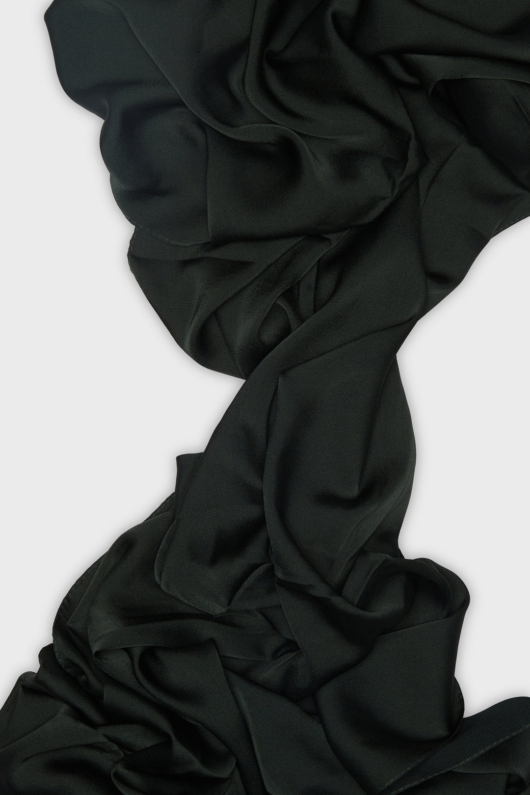 Dark Green Grain Satin Hijab - CAVE