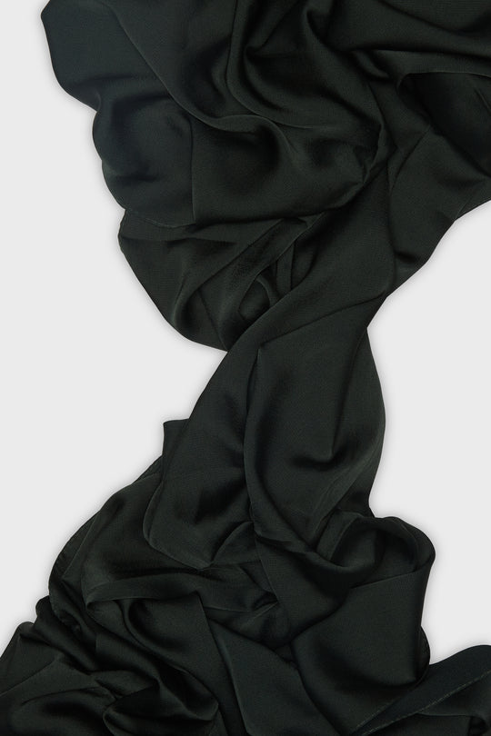 Dark Green Grain Satin Hijab - CAVE