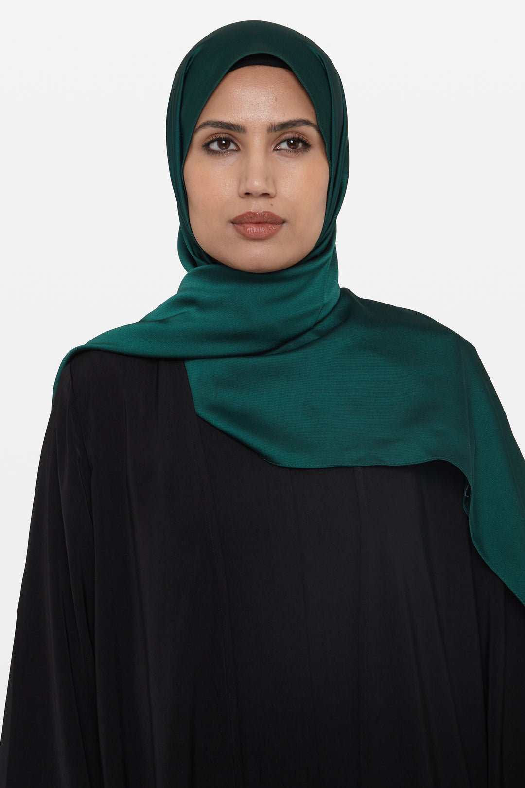 Forest Green Grain Satin Hijab - CAVE