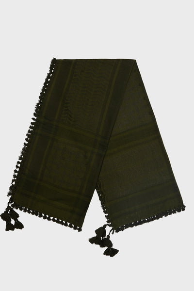 Olive & Rifle Green Bamboo Keffiyeh Scarf - CAVE