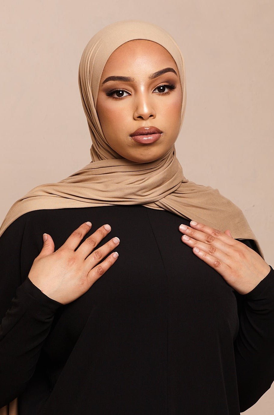 Mocha Meringue Bamboo Jersey Hijab - CAVE
