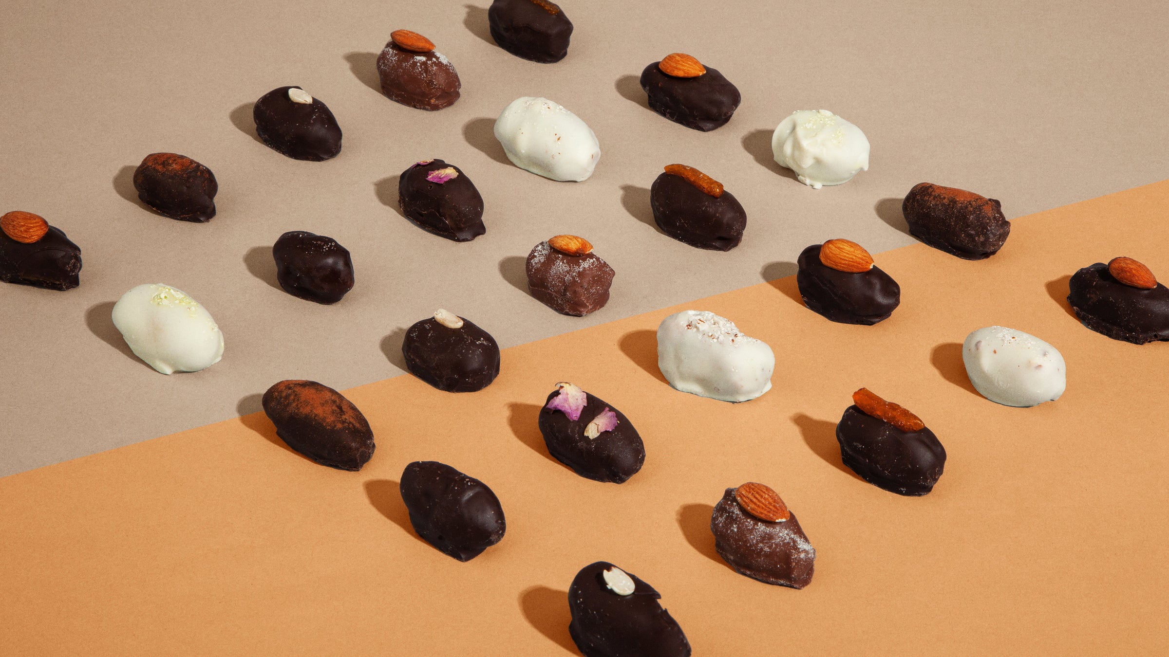 Chocolate Coated Assorted Dates - Peanut Butter, Pistachio, Almond & More - CAVE