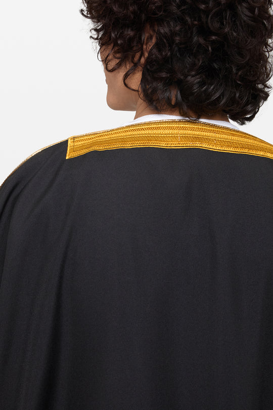 Black & Gold Heavy Kuwaiti Bisht - CAVE