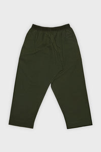 Emerald Green Wide Leg Cotton Trousers