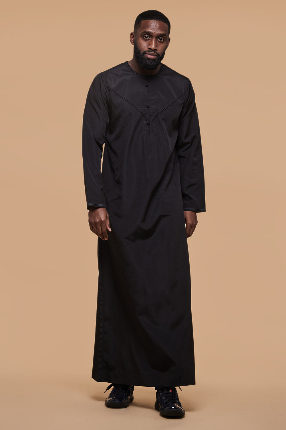 All Black Emirati Thobe - CAVE