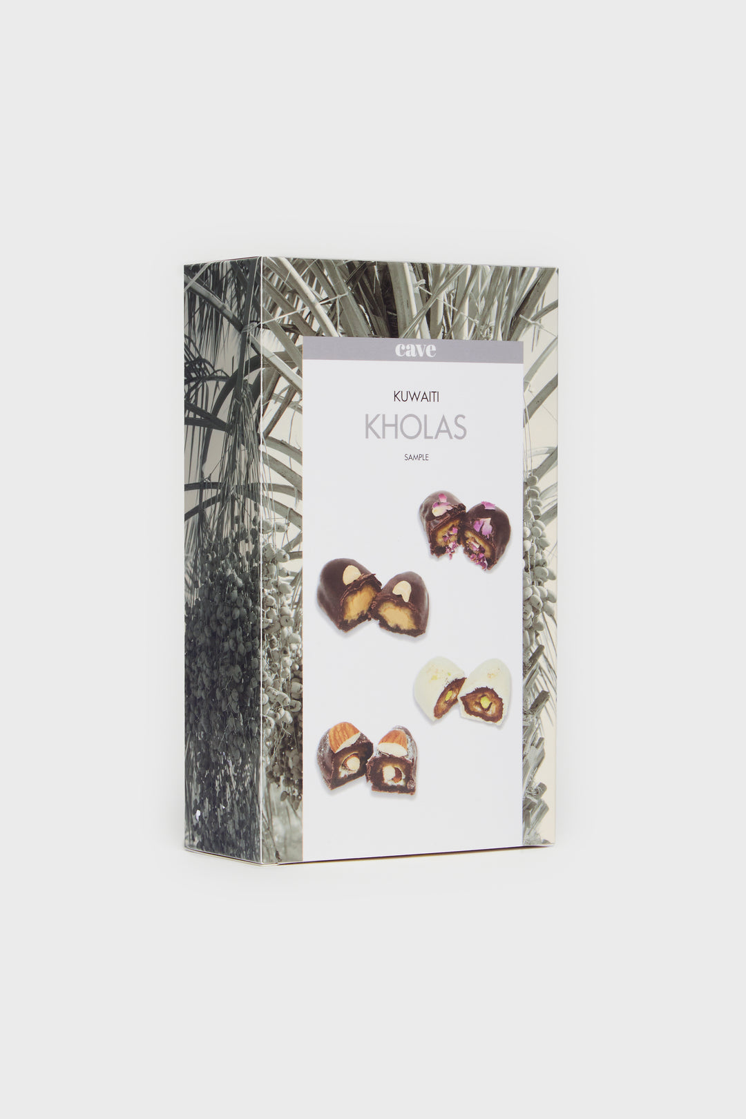 Box of chocolates with a decorative design on a white background