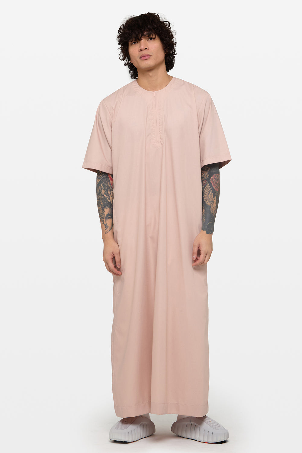 Shadow Rose Short Sleeve Moroccan Thobe - CAVE