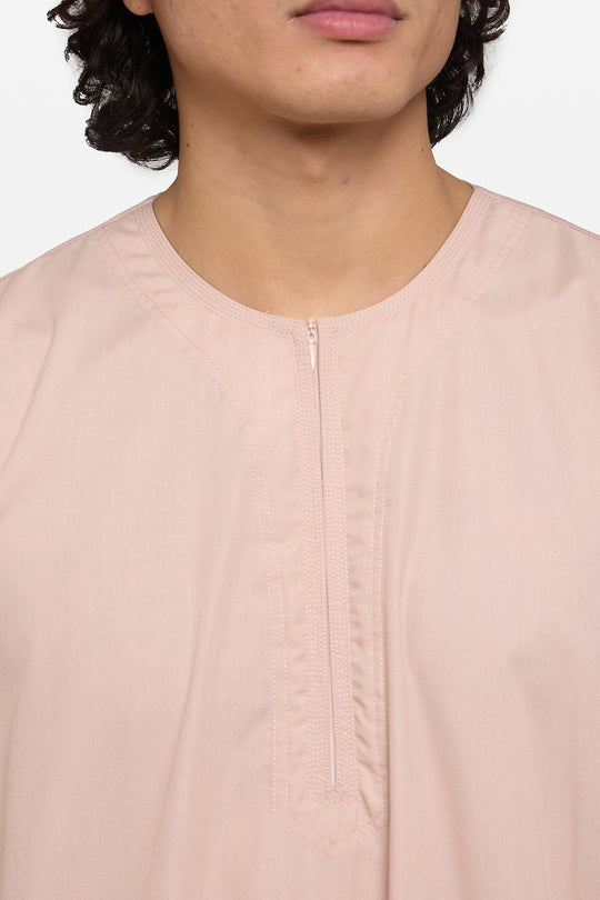 Shadow Rose Short Sleeve Moroccan Thobe - CAVE