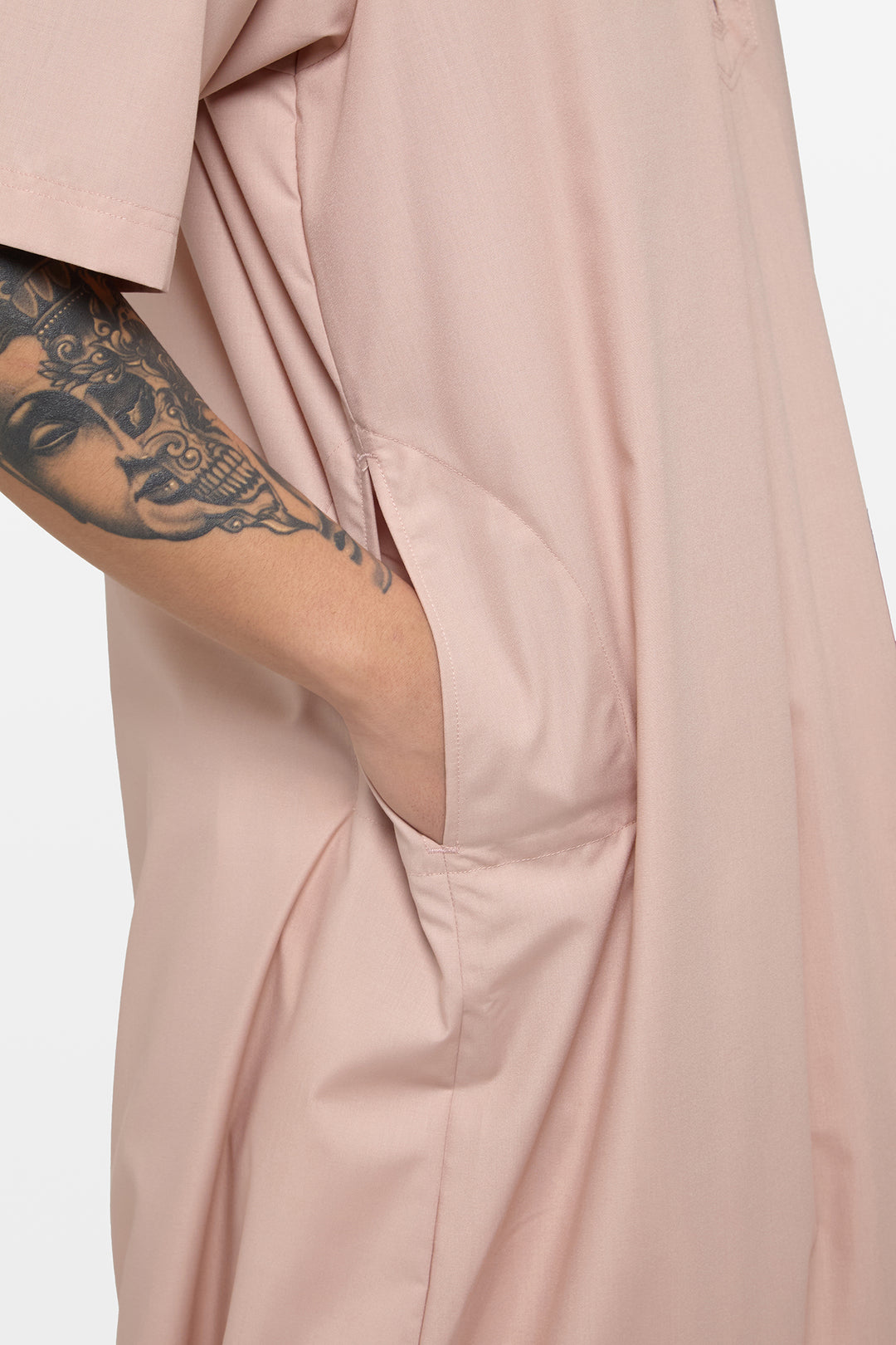 Shadow Rose Short Sleeve Moroccan Thobe - CAVE