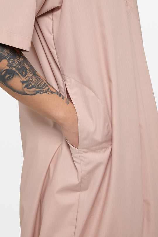 Shadow Rose Short Sleeve Moroccan Thobe - CAVE