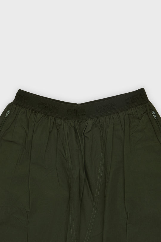 Emerald Green Wide Leg Cotton Trousers