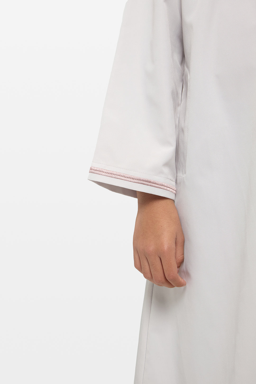 Wind Grey & Shadow Rose Emirati Kids Thobe - CAVE