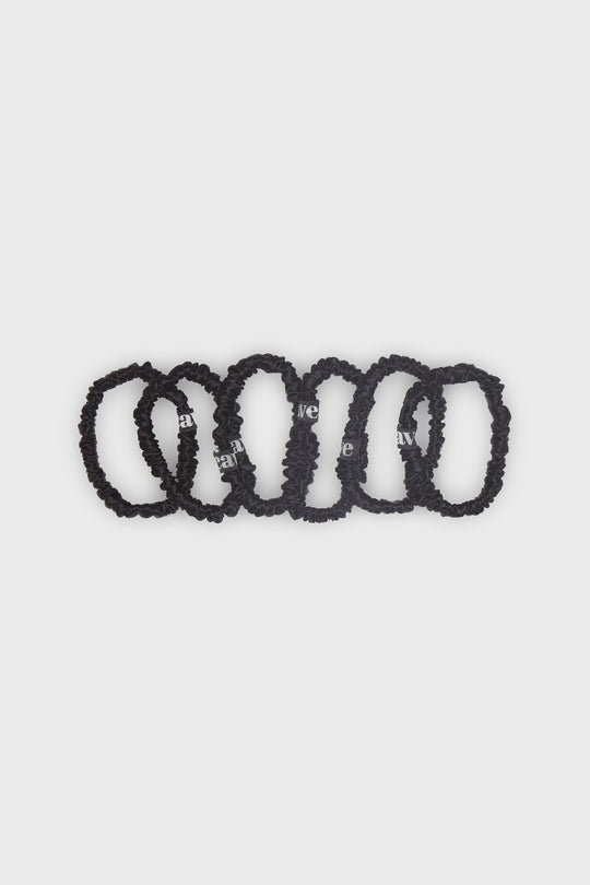 Black Luxury Hair Silk Scrunchies - CAVE
