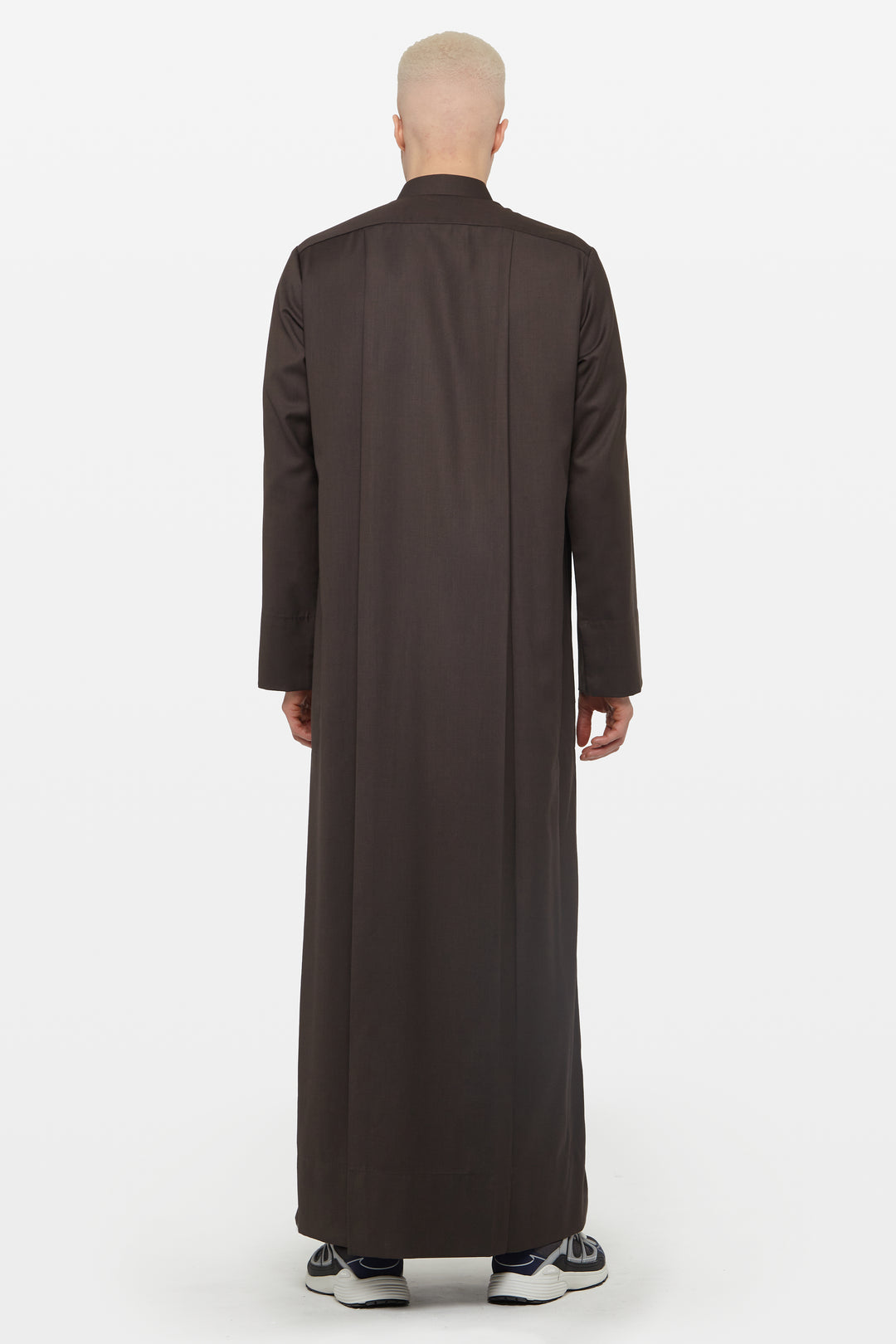 Pecan Brown Kuwaiti Collar Thobe