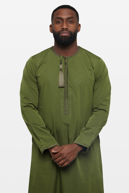 Olive Green Omani Thobe
