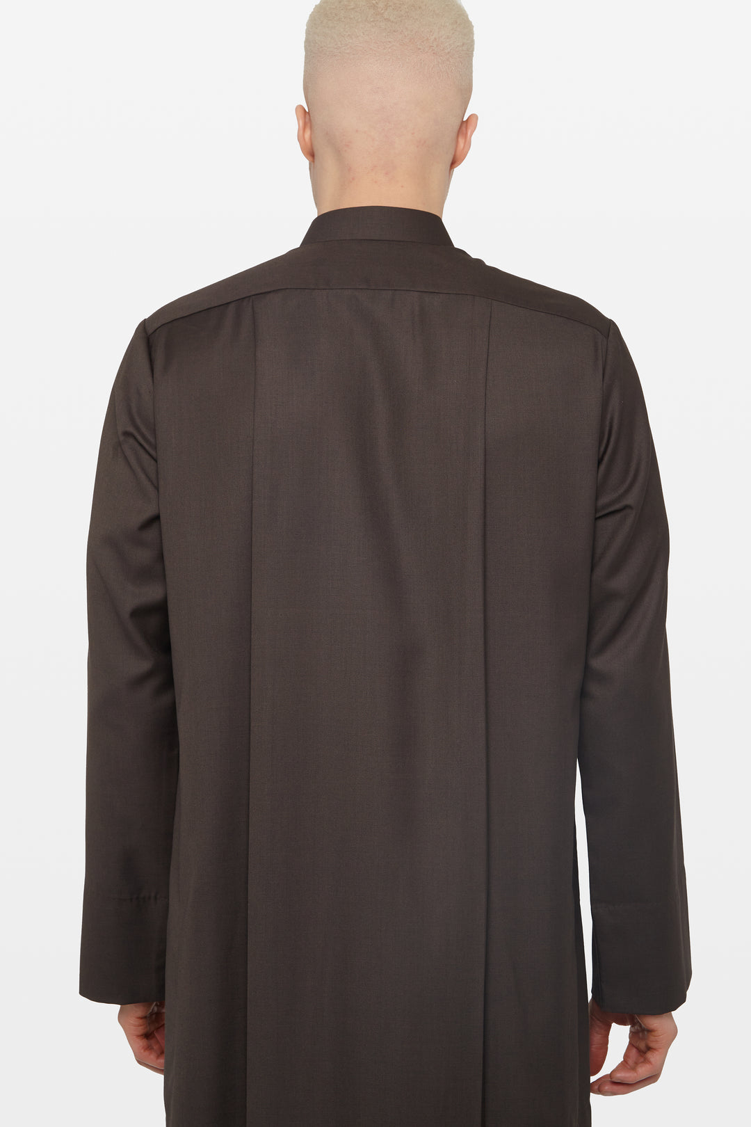 Pecan Brown Kuwaiti Collar Thobe