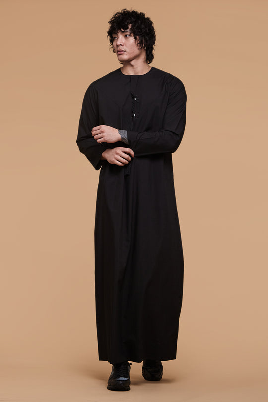 Jet Black Emirati Thobe