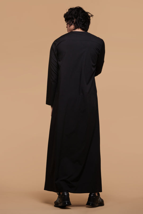 Jet Black Emirati Thobe
