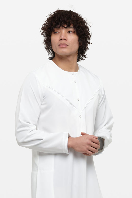 All White Emirati Thobe
