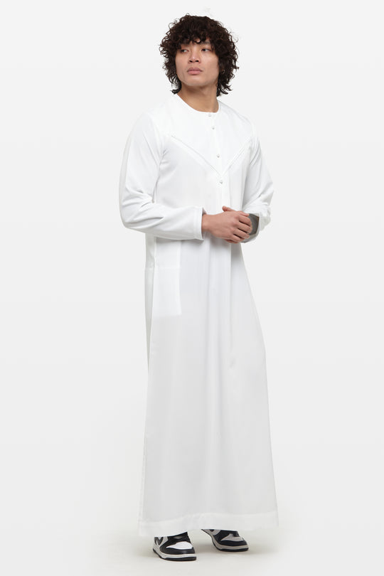 All White Emirati Thobe