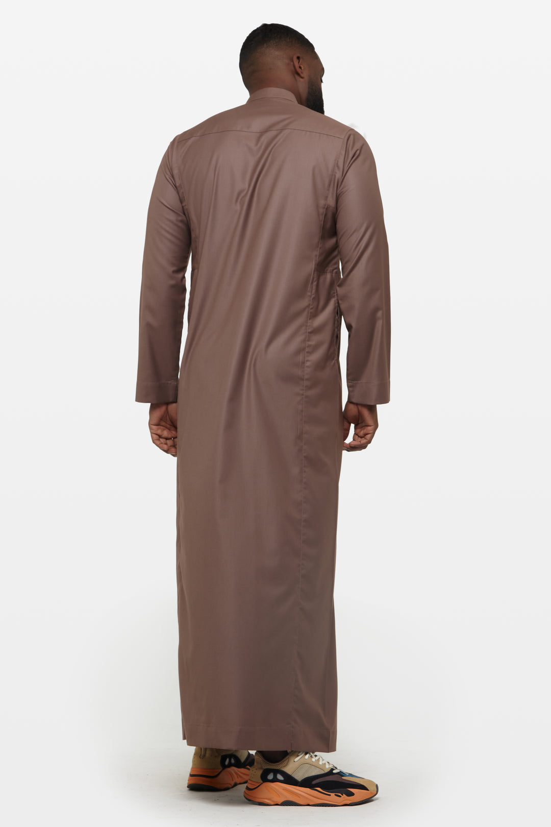 Deep Taupe Classic Collar Thobe