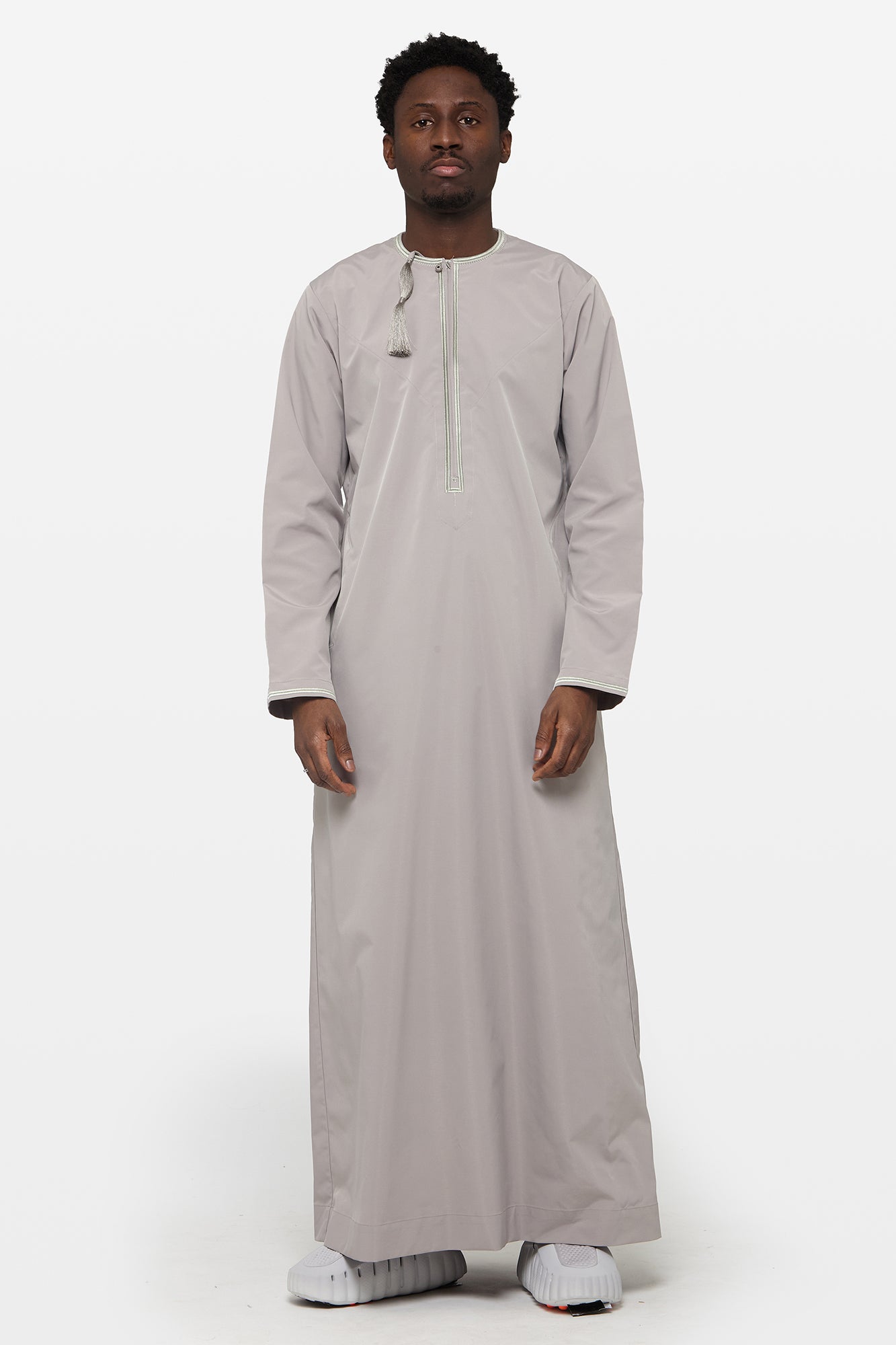 Mint Green & Khaki Omani Thobe - CAVE