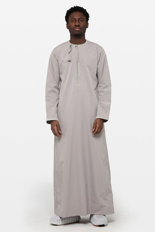 Mint Green & Khaki Omani Thobe - CAVE