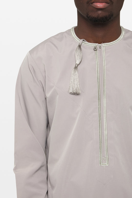 Mint Green & Khaki Omani Thobe - CAVE