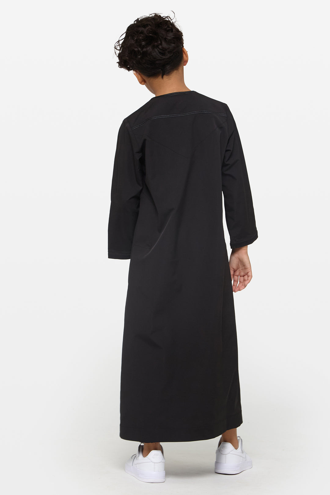 All Black Emirati Kids Thobe - CAVE