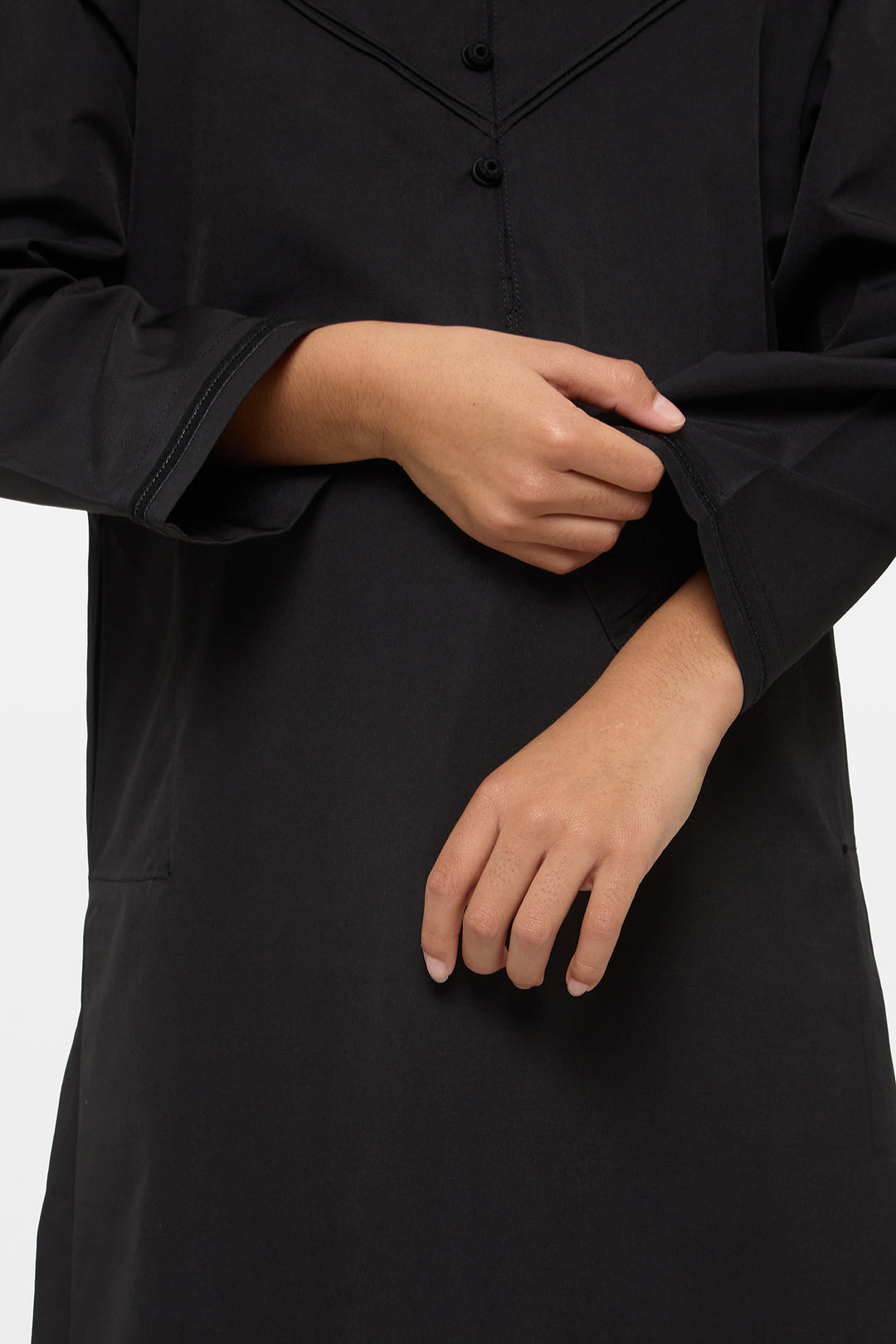 All Black Emirati Kids Thobe - CAVE