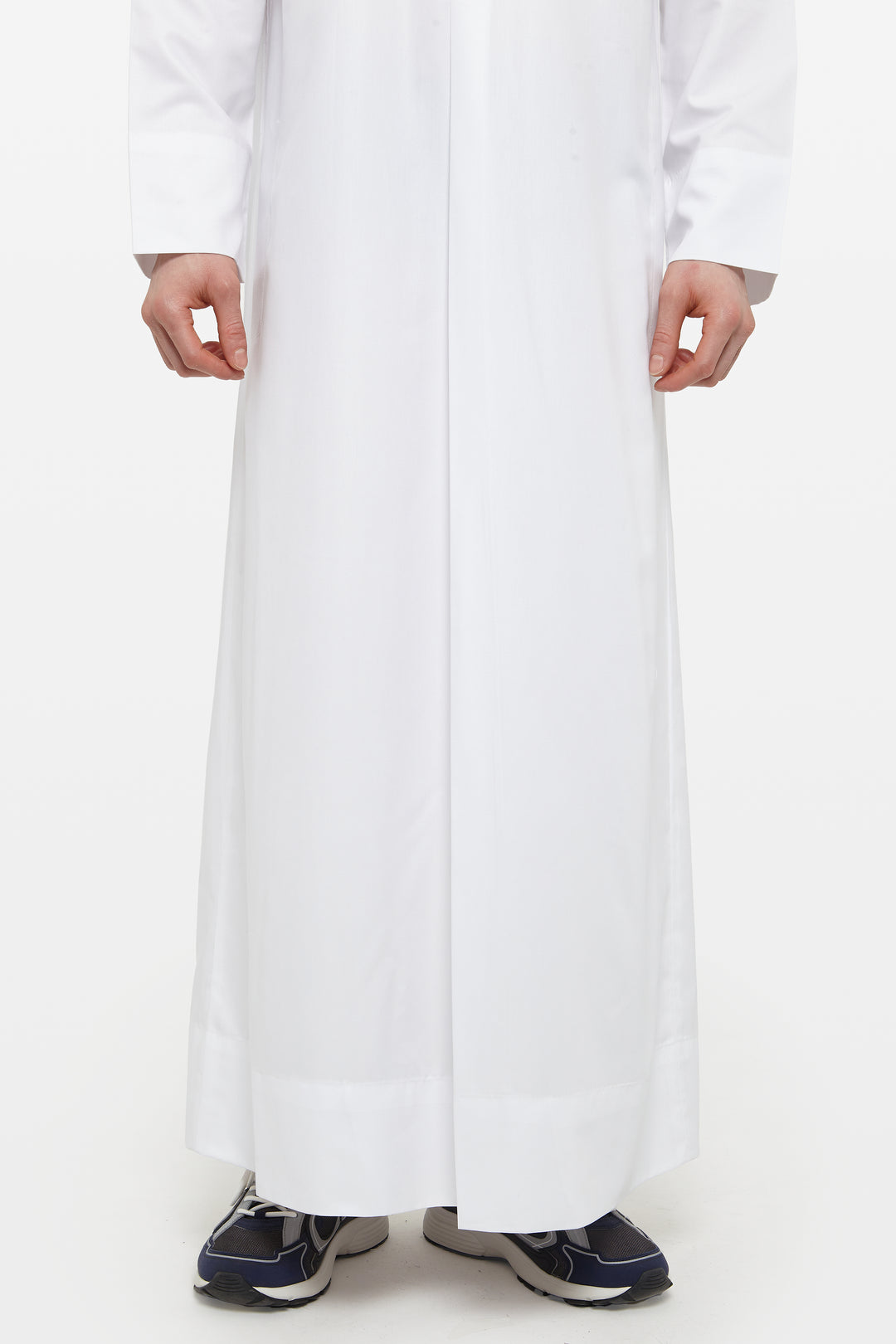 Snow White Kuwaiti Collar Thobe