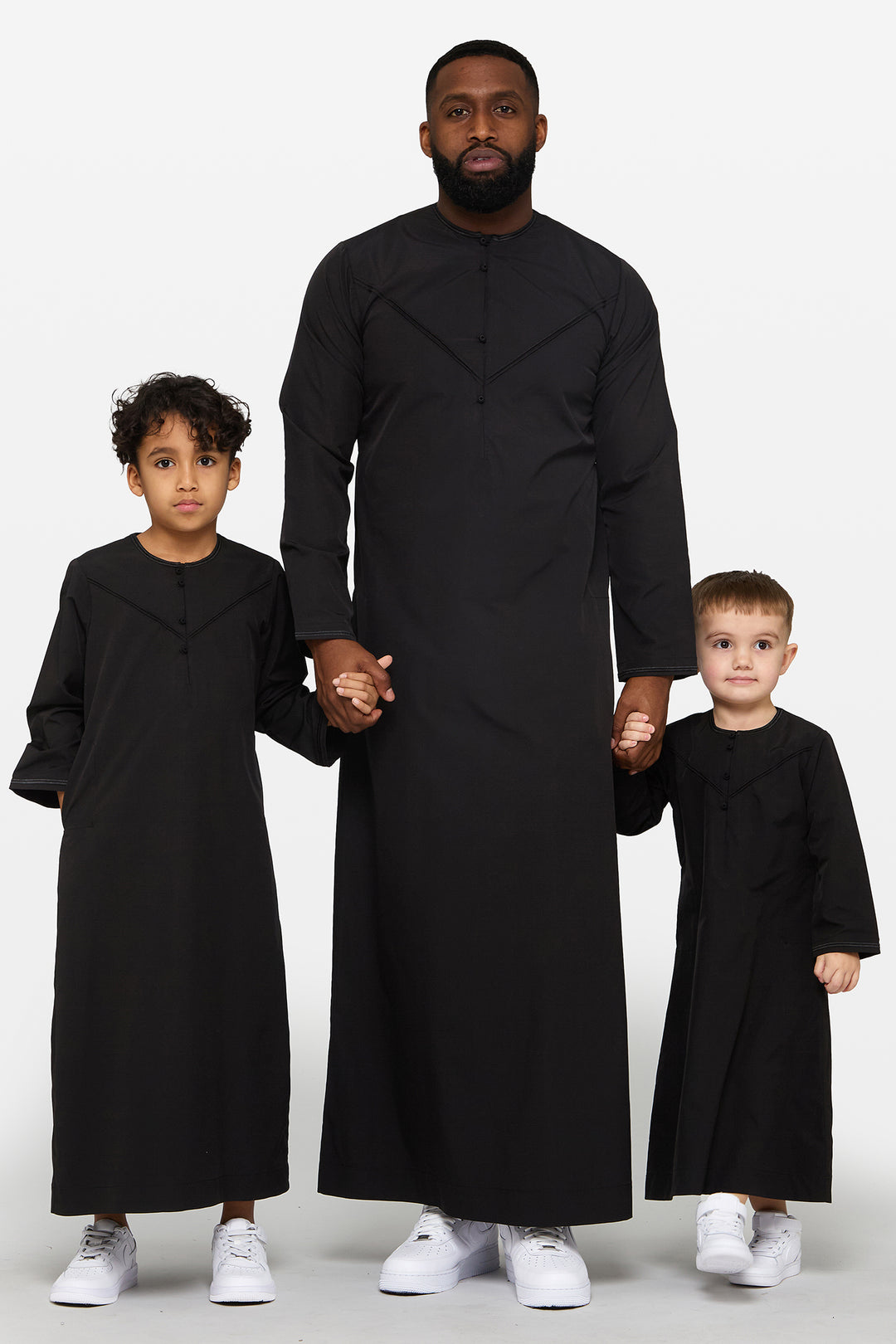 All Black Emirati Kids Thobe - CAVE
