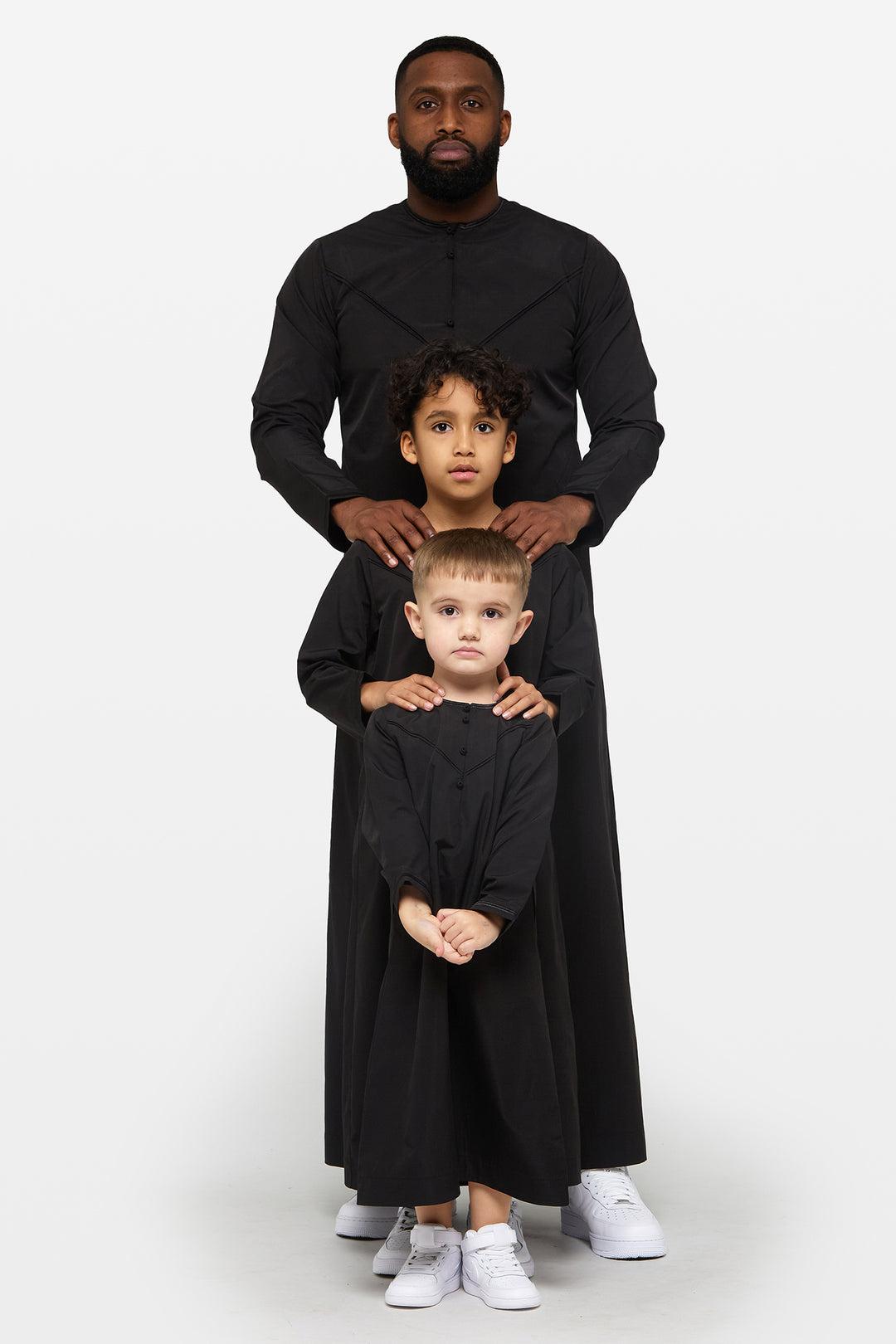 All Black Emirati Kids Thobe - CAVE