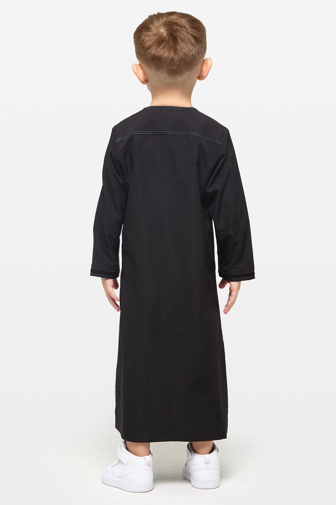 All Black Emirati Kids Thobe - CAVE