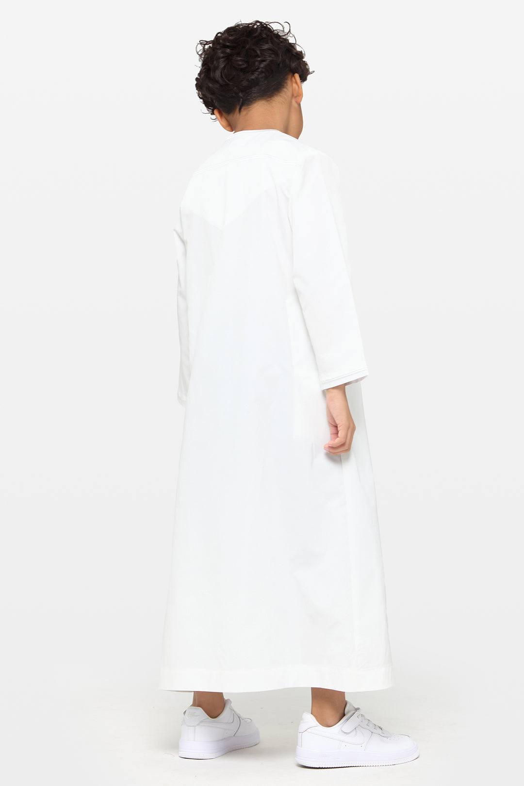 All White Emirati Kids Thobe - CAVE