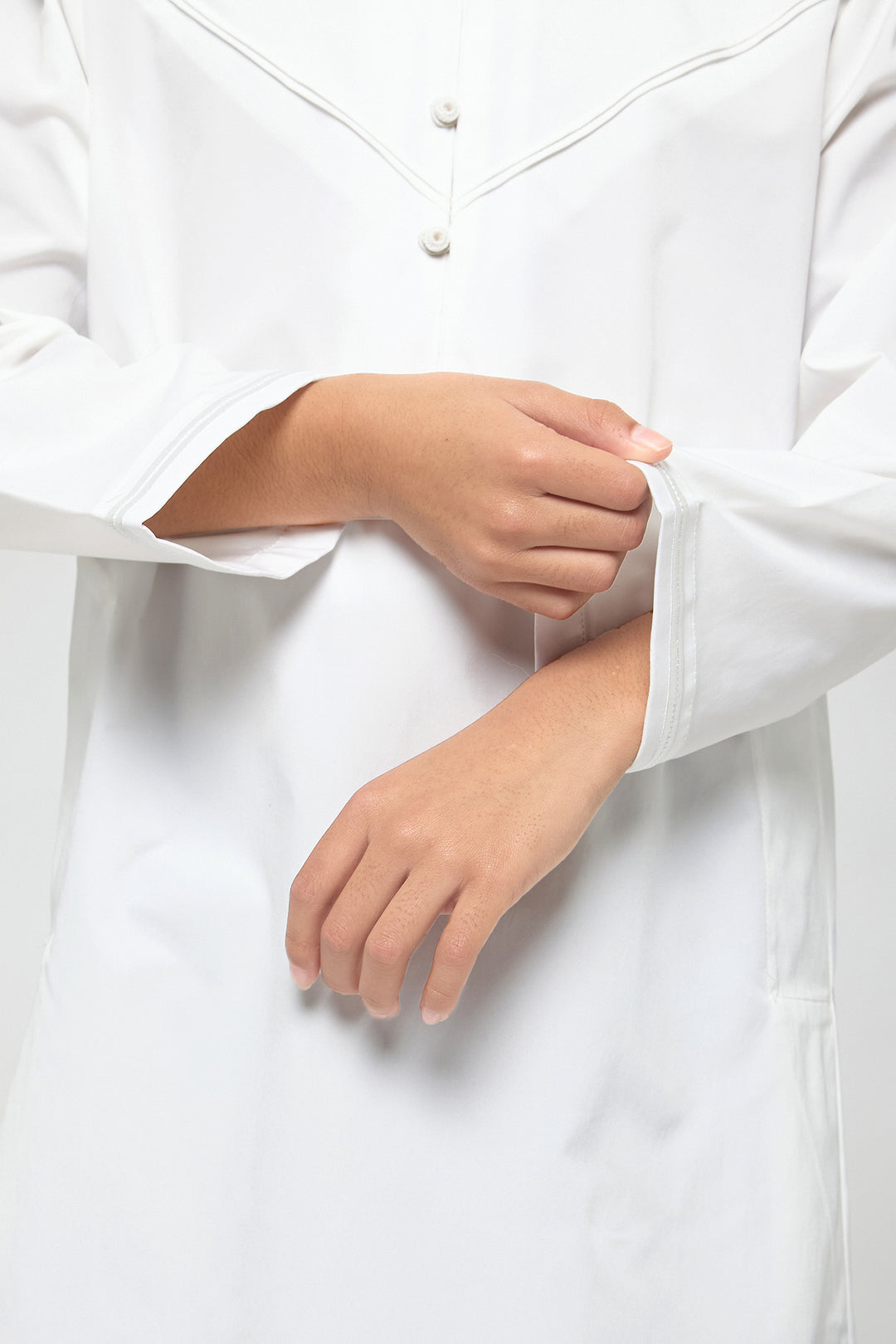 All White Emirati Kids Thobe - CAVE