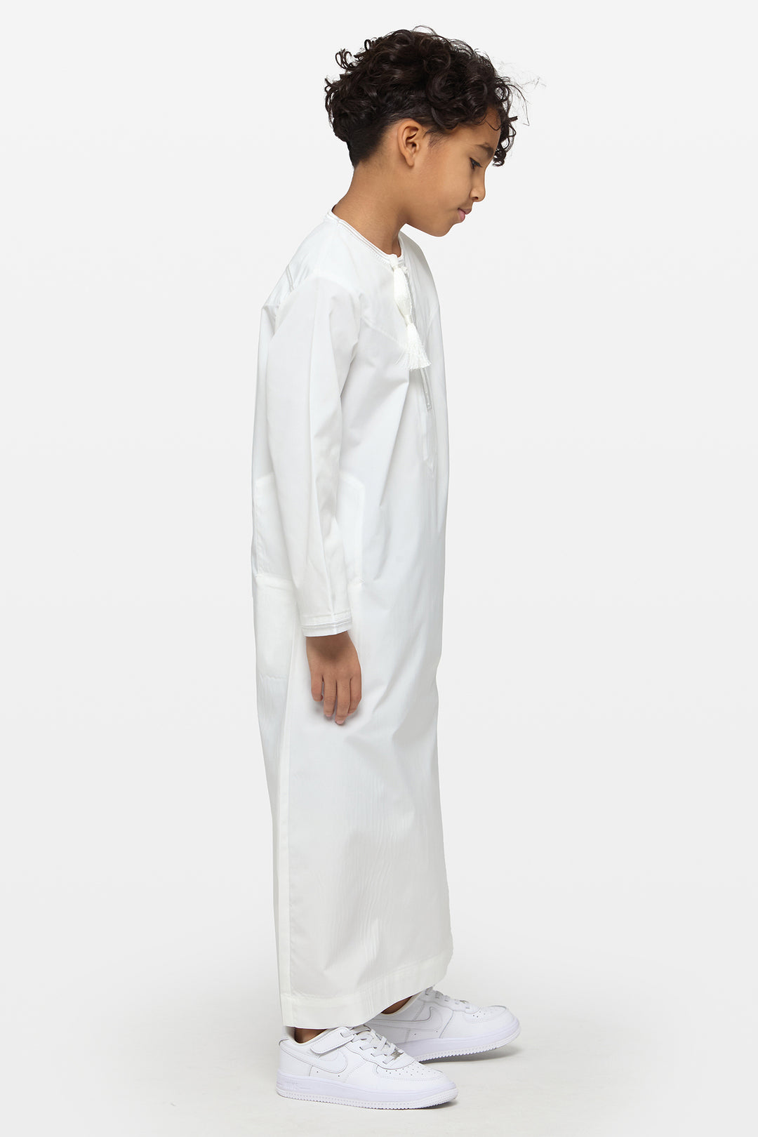 Triple White Omani Kids Thobe - CAVE