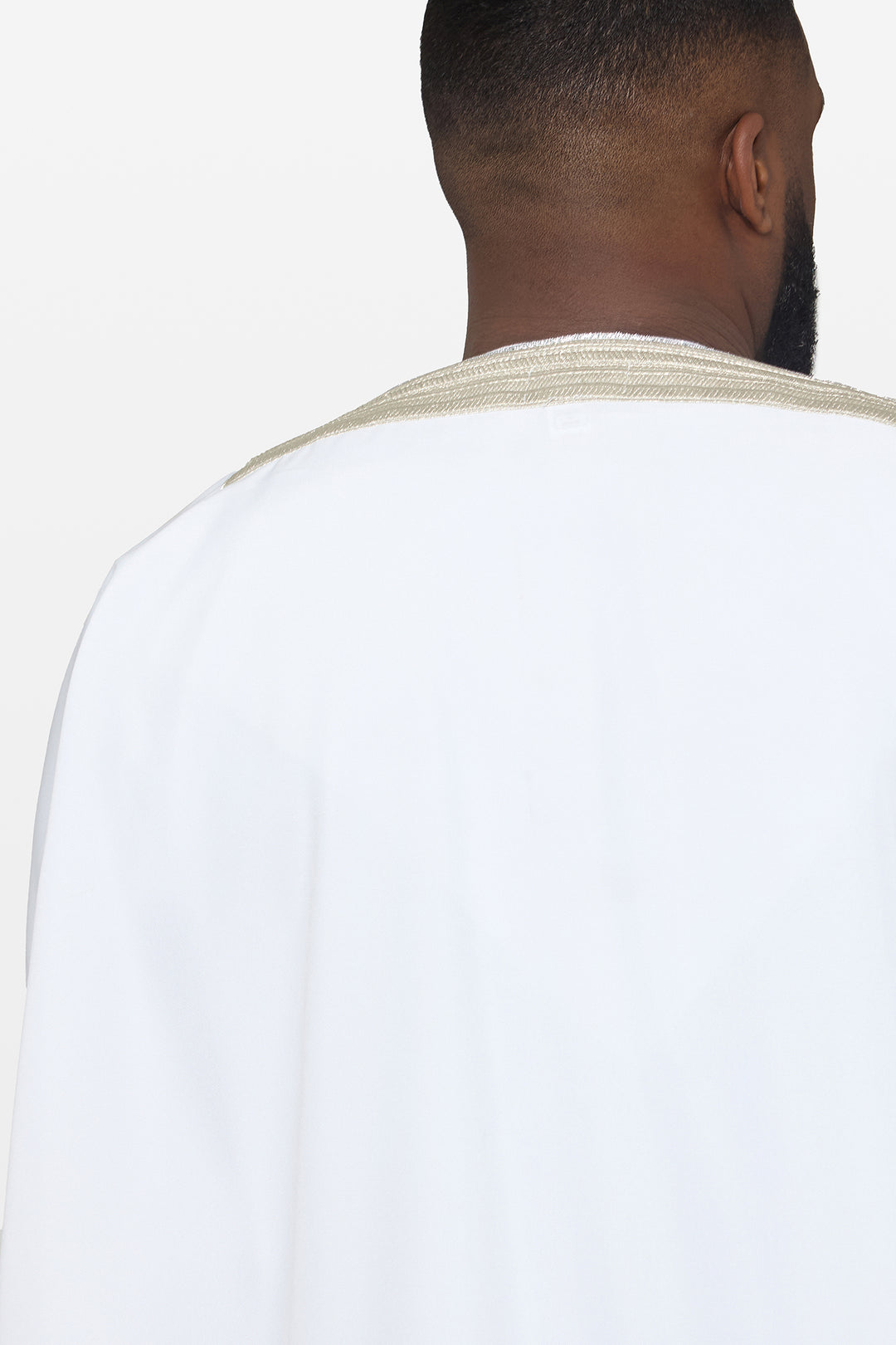 White & Silver Heavy Kuwaiti Bisht - CAVE