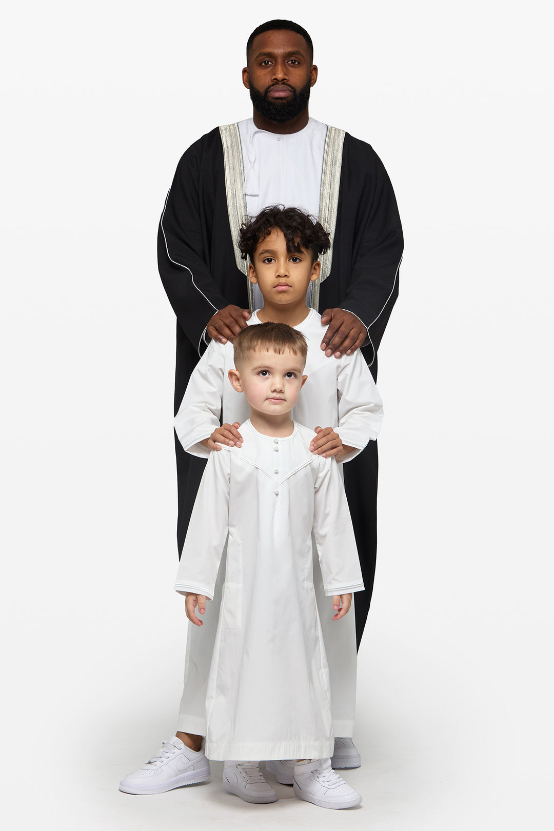 All White Emirati Kids Thobe - CAVE