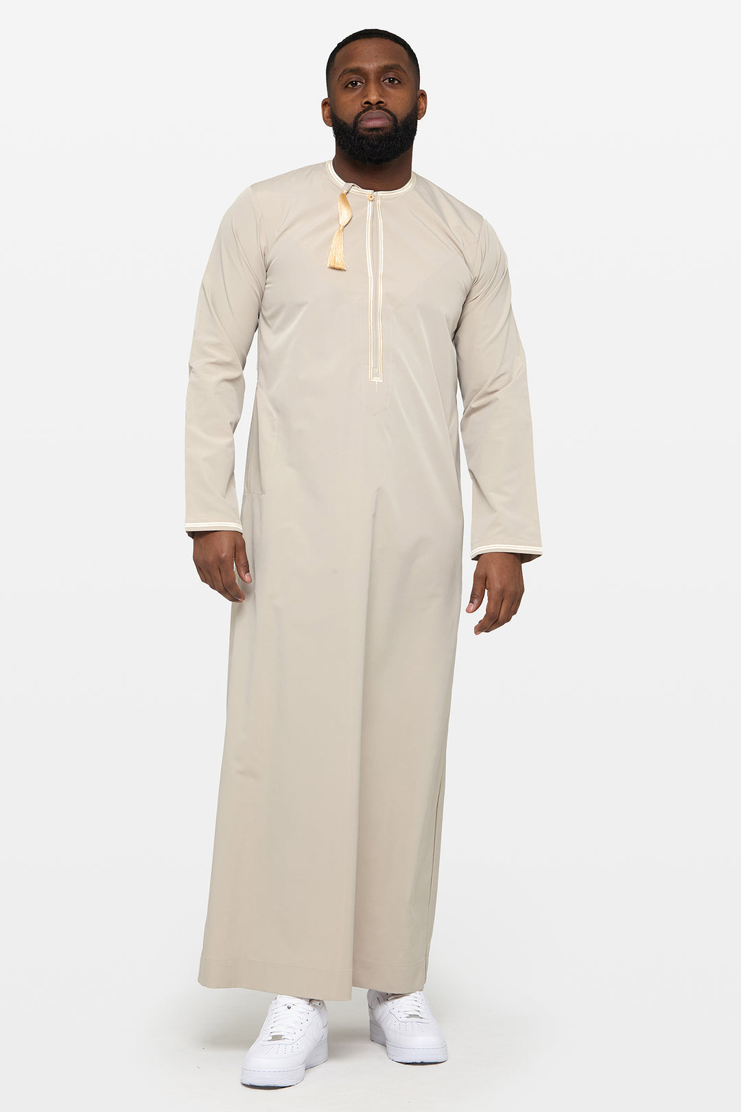 Opal Grey & Taupe Omani Thobe - CAVE