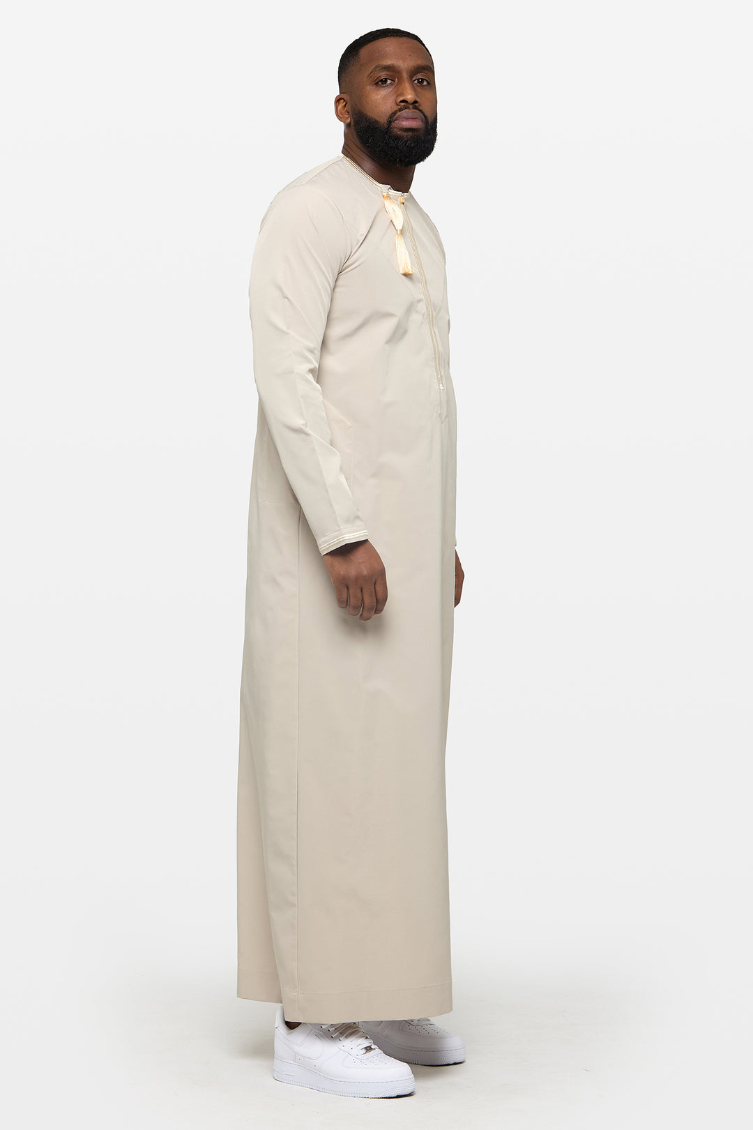 Opal Grey & Taupe Omani Thobe - CAVE