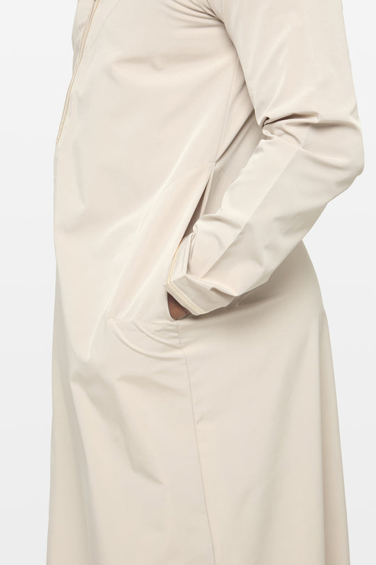 Opal Grey & Taupe Omani Thobe - CAVE