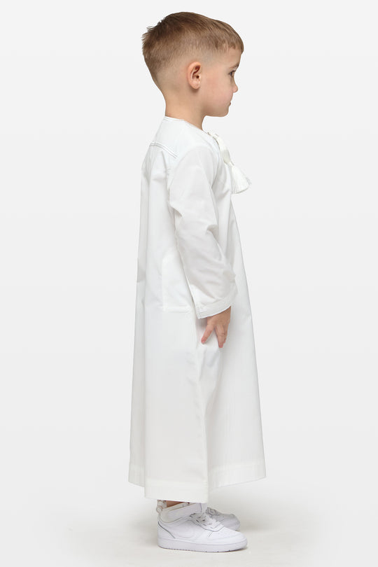 Triple White Omani Kids Thobe - CAVE