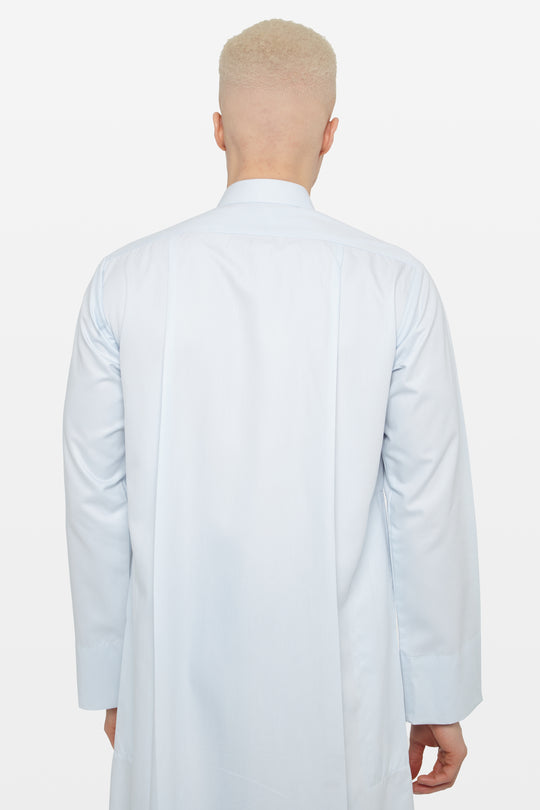 Sky Blue Kuwaiti Collar Thobe