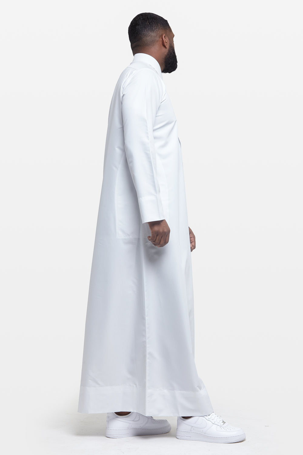 Off White Saudi Shirt Collar Thobe - CAVE